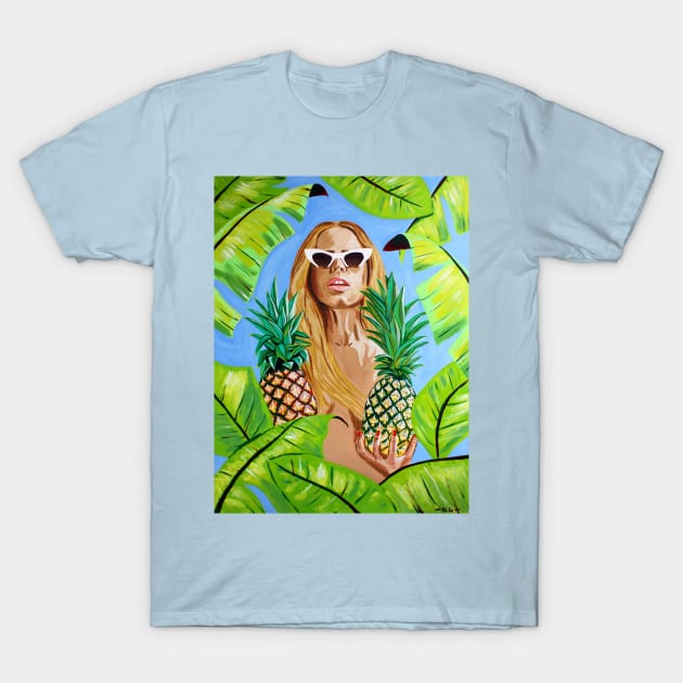 Pineapples in Paradise T-Shirt by The Soul Creative